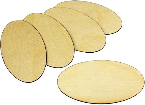 LITKO 75x42mm Oval Bases | Compatible with WH40K | 0.8mm Plywood | 5 Pack