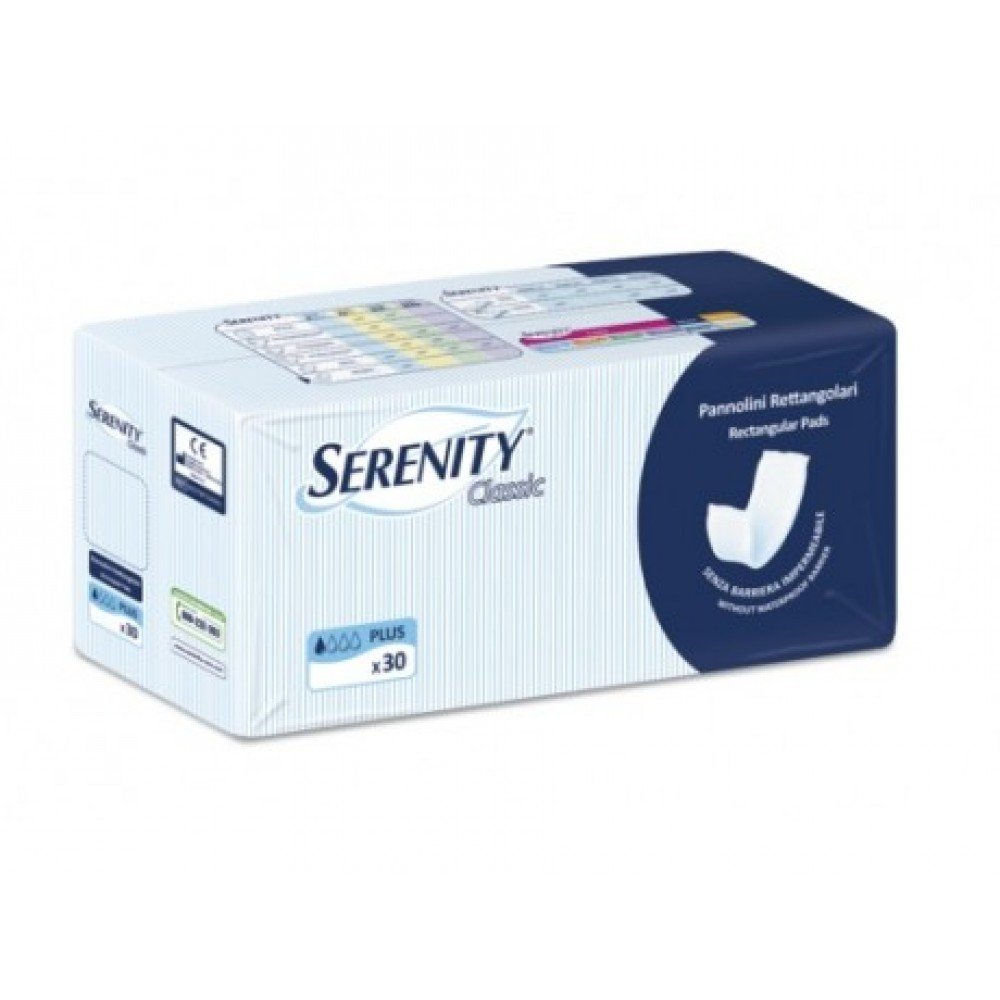 Serenity Serenity Pannolone Rettangolare senza Barriere - Pacco da 30 pezzi x 2000 g