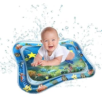 Baby Water Play Mat Tummy Time Floor Cushion Fun Activity Play Center Indoor Outdoor Inflatable Baby Slapped Pad Toy for Infants and Toddlers