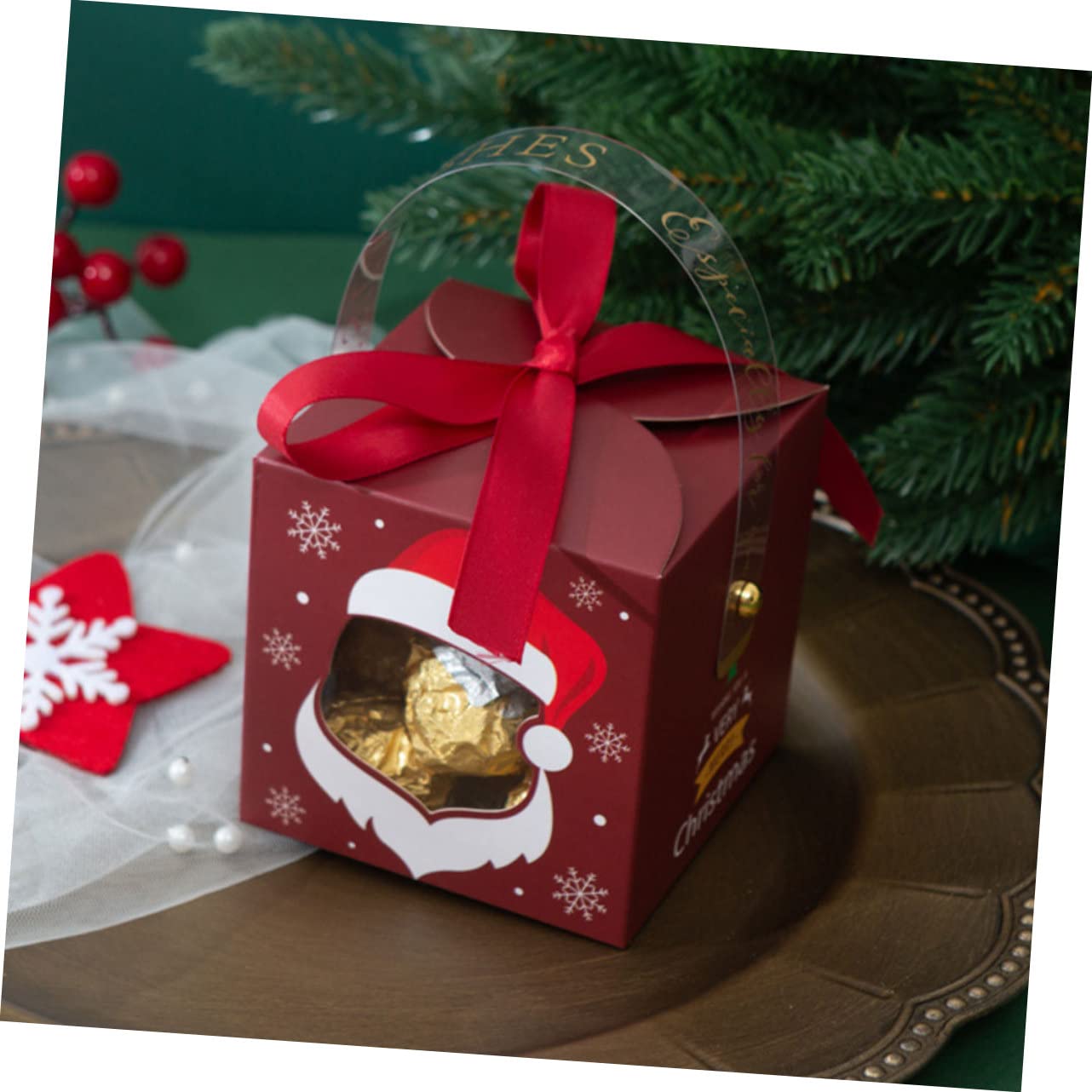 20pezzi Scatole di Carta per Regalo Scatole di Immagazzinaggio Creative per Dolcetti Natalizi per Confezionamento per Feste Colore Casuale