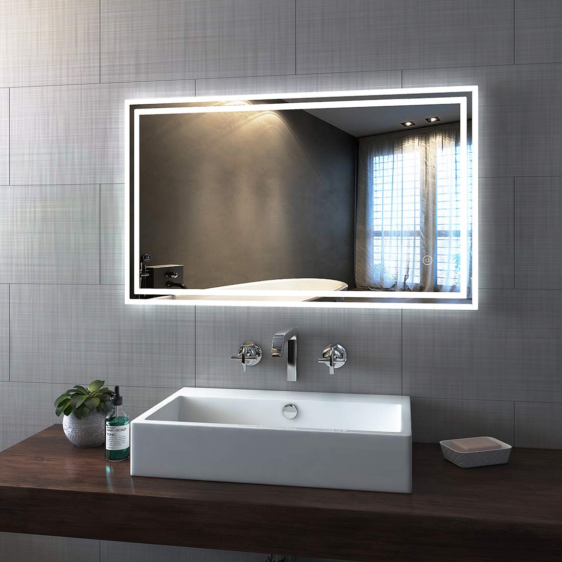 Buy Duschdeluxe 1000 x 700 mm Modern LED Illuminated Bathroom Mirror