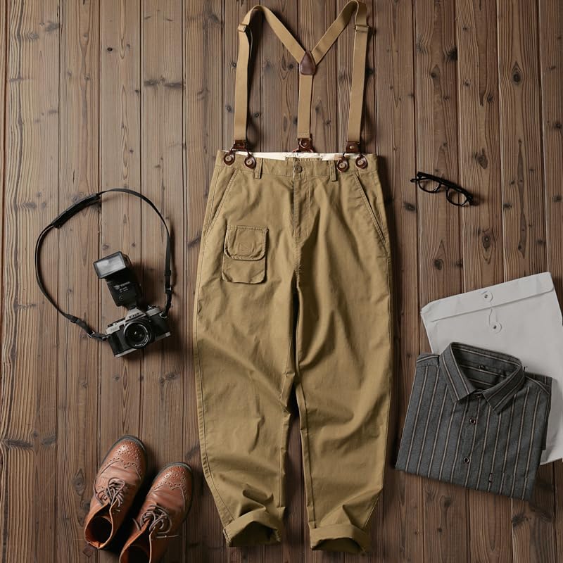 Men's Korean Work Suspenders Sports Pants3