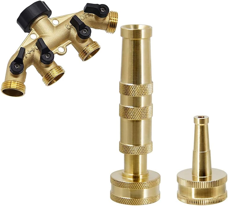 Twinkle Star Hose Splitter 4 Way | Adjustable Twist Hose Nozzle Jet Sweeper Nozzle, TWIS3231