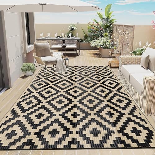 Tapis d'extérieur lavable rectangulaire pour jardin balcon et terrasse - 3