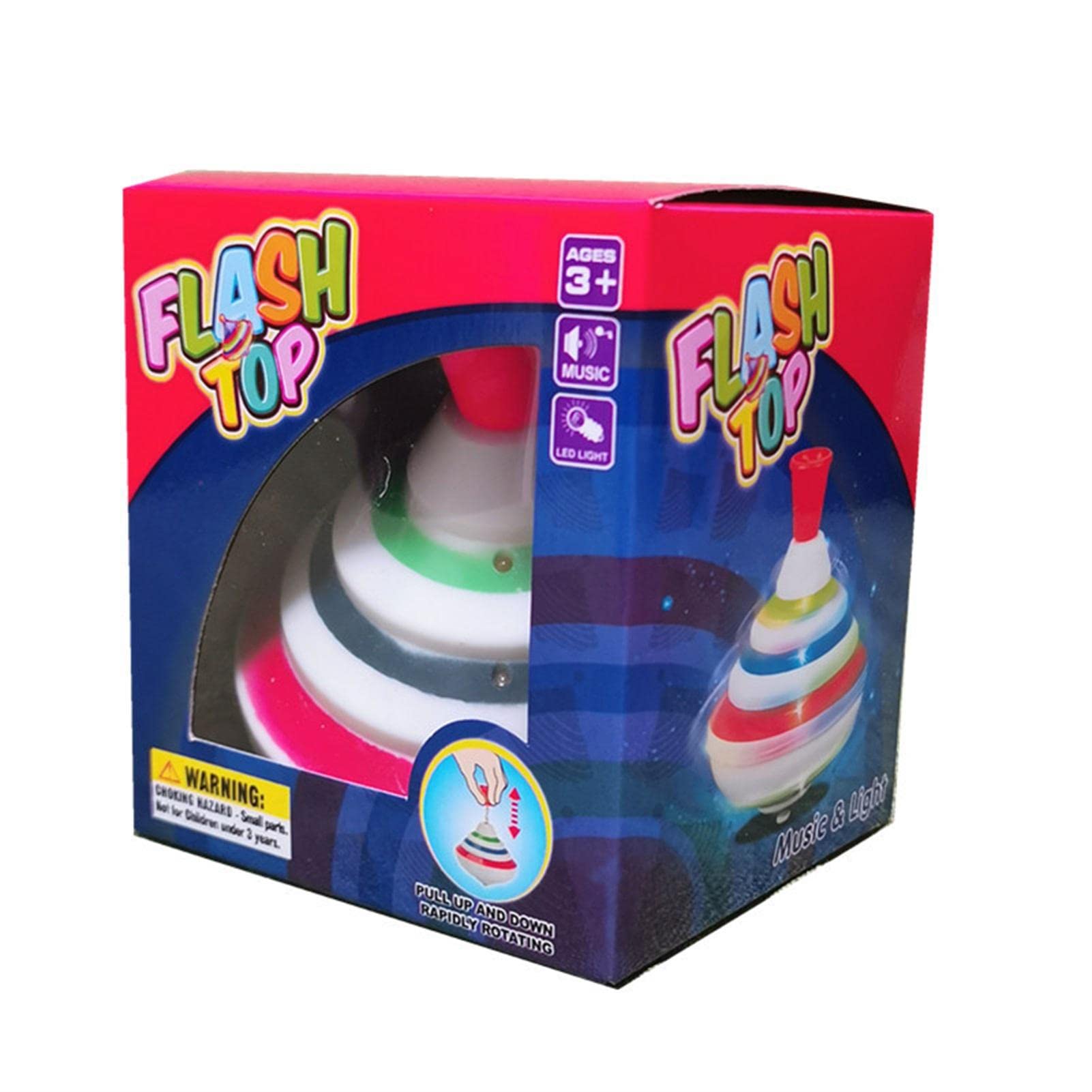 Toupie Lumineuse pour | Toupie à Pousser Le Bas avec LED et Musique | Cadeaux d'Jouet Filature lumière Main pour des Tout-Petits garçons Filles, Jouets LED toupie Rianpesn