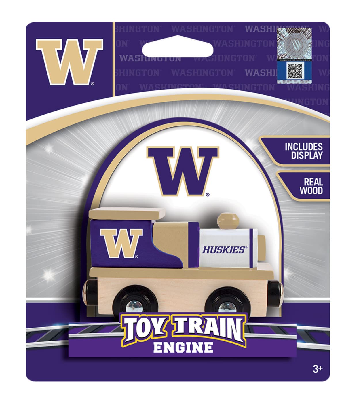 MasterPieces NCAA Washington Huskies Real Wood Toy Train Engine