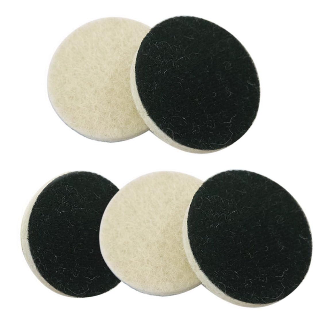 Diameter 150mm Wool Felt Polishing Pad Magic back, 5-Pack Magic Tape Polishing Pada Diameter 6"/150mm Thickness 10mm Flocking Scuff Pads Magic back Polishing Pada