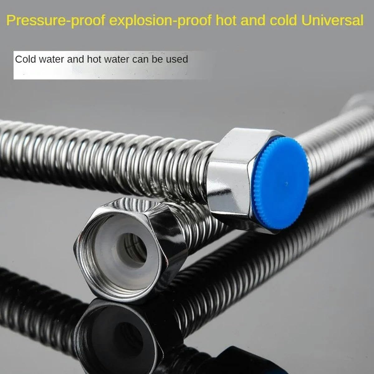Manguera de plomería tejida de 1/2 "para lavabo y agua de inodoro de acero inoxidable 304, calentador de baño, conecte tubos corrugados con llave Pipe-300cm