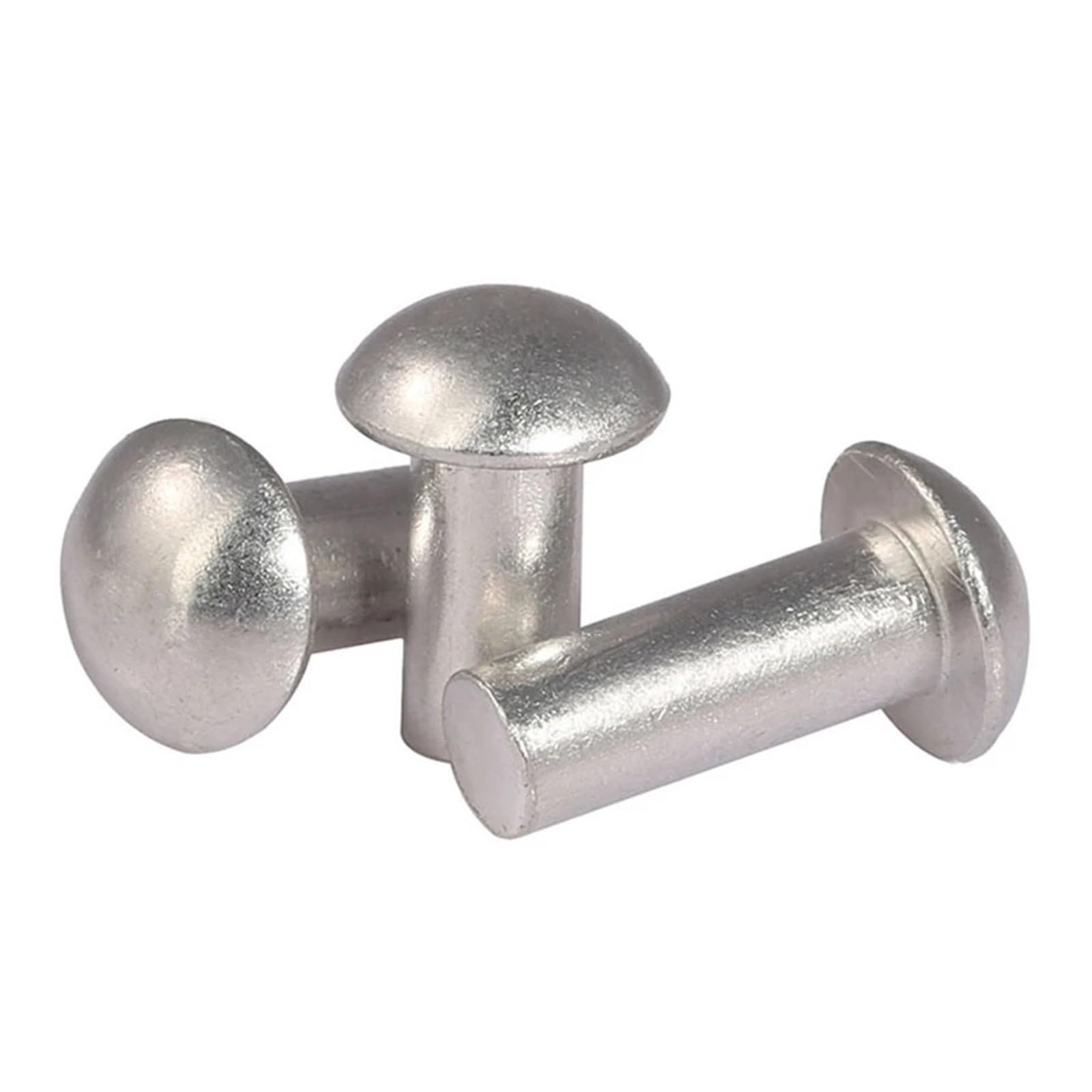 Poasdjdc 5Mm Solid Rivets Aluminum Alloy Gb867 Round Head Rivets Multiple Sizes Assorted Pack(,M10 (20Pcs))