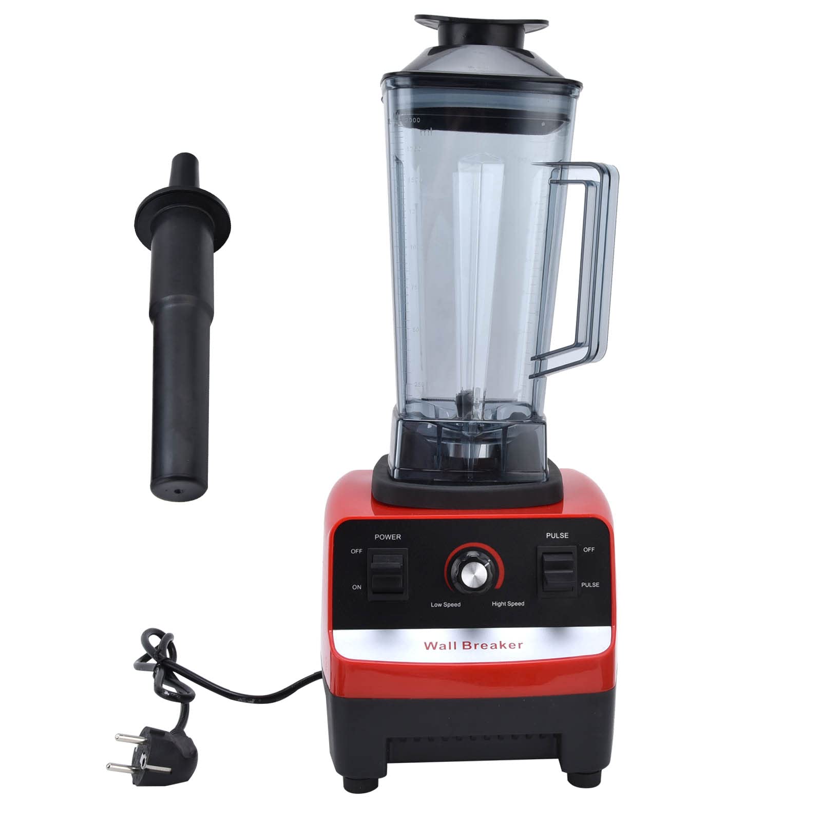 Blender 800W, 2L, 5 Ostrzy, 35000 Obr/min, Blender do Smoothie z 99% Wskaźnikiem Uszkodzenia ścian Komórkowych do Shake'ów, Koktajli Mlecznych i Smoothie. (Wtyczka UE 220 V)