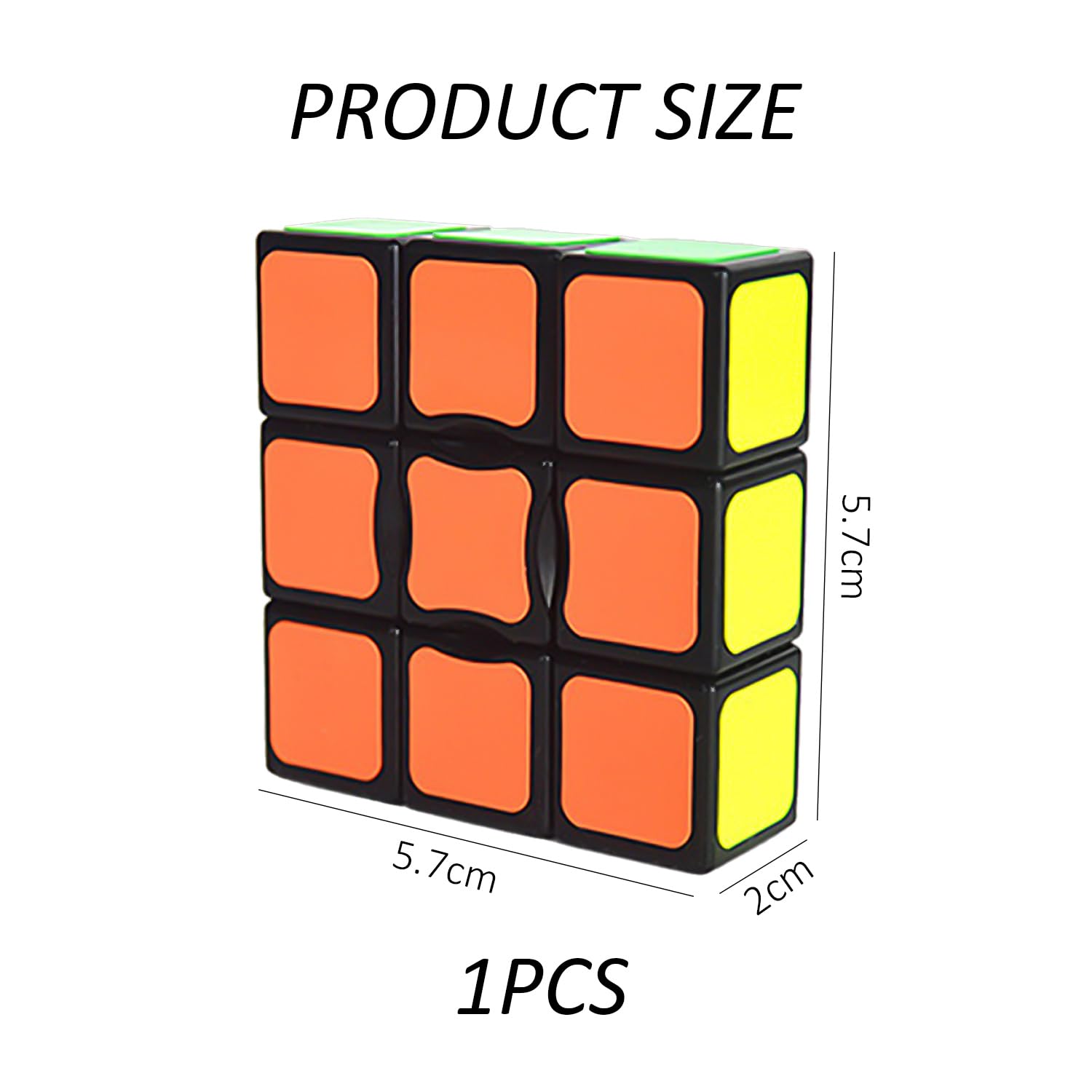 1 pezzo 1 x 3 x 3 giocattoli dadi, giocattolo antistress, dadi trasformatori, mini giocattolo a cubetti, compiti di pensiero, adatto per bambini e adulti (nero)