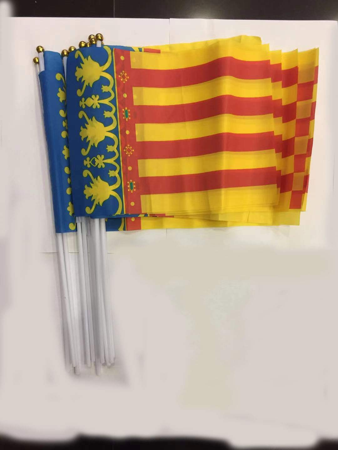 Durabol 12PCS Bandera de Mano de Valencia 20X30CM