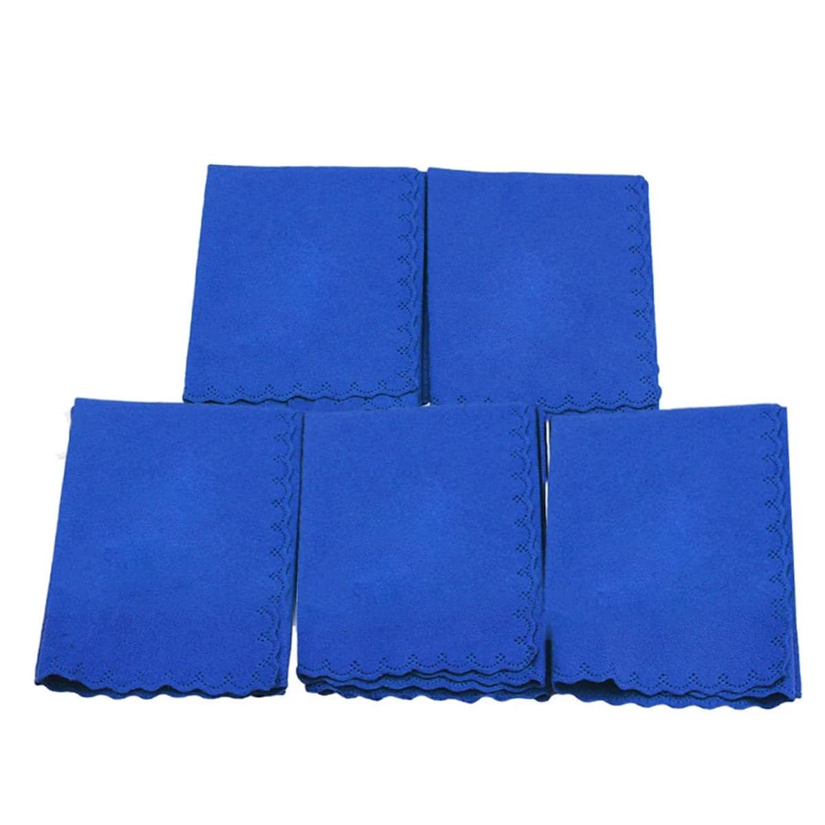 RuiJOTWAT 5-pack piano violin guitar electric bass instrument cleaning cloth wipes piano cloth blue
