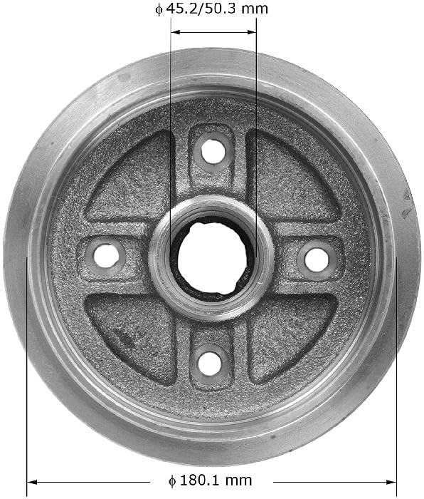 Image of Bendix Premium PDR0460 Rear Brake Drum compatible with Nissan Pulsar 1983, Pulsar NX 1984-1983, Sentra 1984-1982