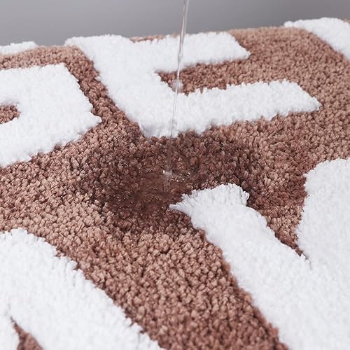 Miniatura 8 de Zeeinx Alfombra de baño con texto en inglés Get Naked, bonita alfombra de baño de microfibra antideslizante, divertida decoración de baño, lavable a