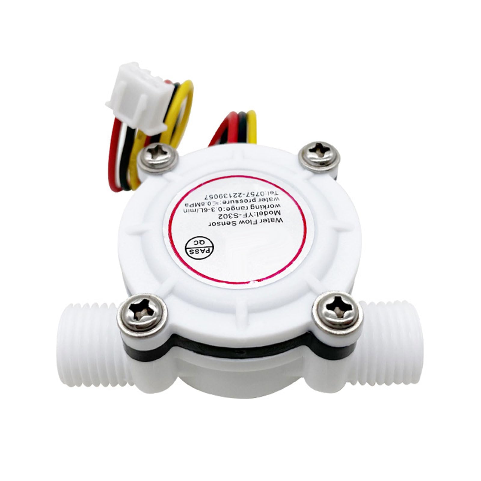 Buxuaaaa Yellow/Black Multifunction Water Flowing Meter With G1 / 4 Inch Fitting 3.5-24V Efficient Water Flowing For Accurate Flows Detection Meter