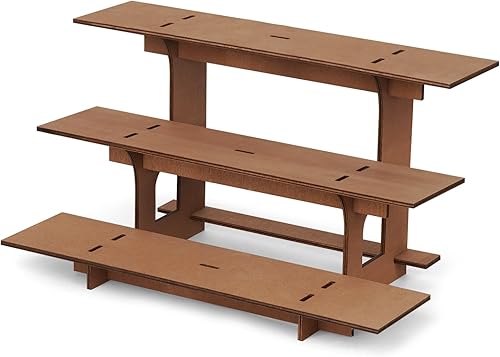 Flenpptly Estantes de exhibición al por menor, soporte de exhibición de mesa de madera al por menor, estante portátil, estante de mostrador, estante