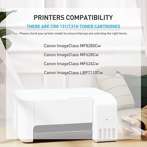 Miniatura 2 de BAISINE Cartucho de tóner compatible MF8280Cw de repuesto para Canon 131 131H Toner para Canon ImageCLASS MF628Cw MF8280Cw LBP7110Cw MF624Cw MF8280