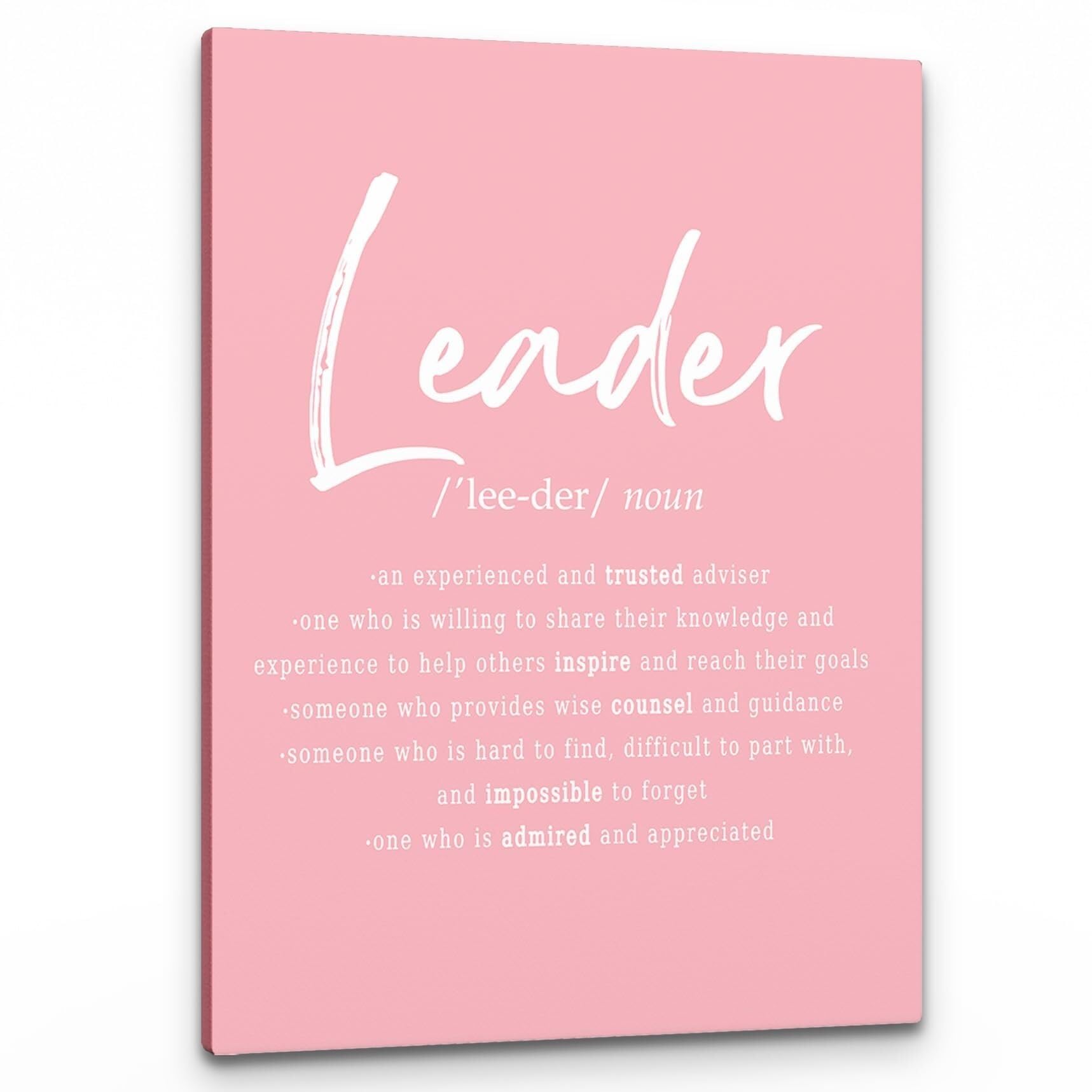 LLBOGRGGN Boss Gift Canvas Wall-Art Leadership Definition Print for Executive Home Office Decor Inspirational Motivational Poster Retirement Idea