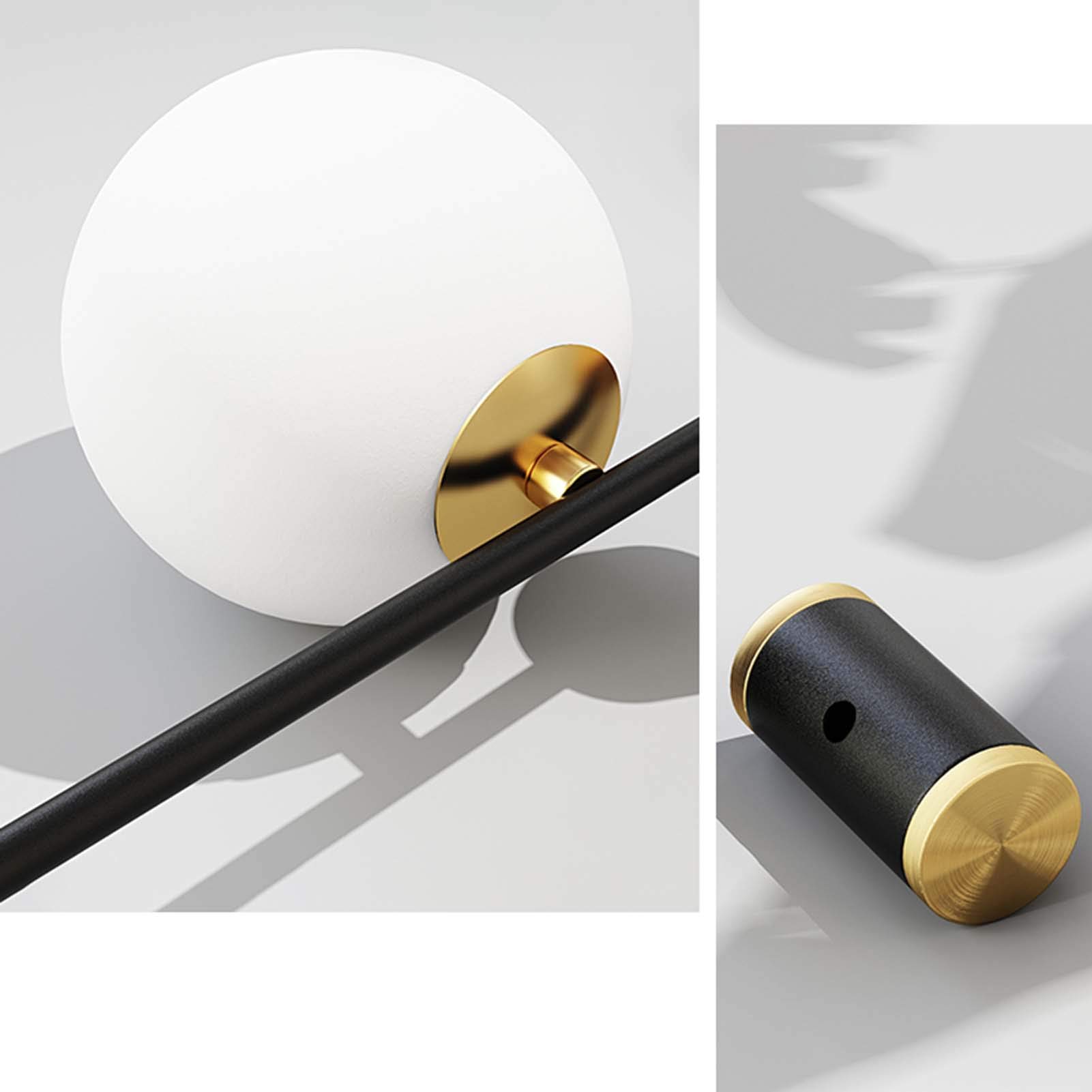 Nowoczesna i minimalistyczna lampa sufitowa G9 Magic Bean, skandynawski żyrandol, kreatywny żyrandol do domu, sypialni lub salonu, czarno-złoty 5