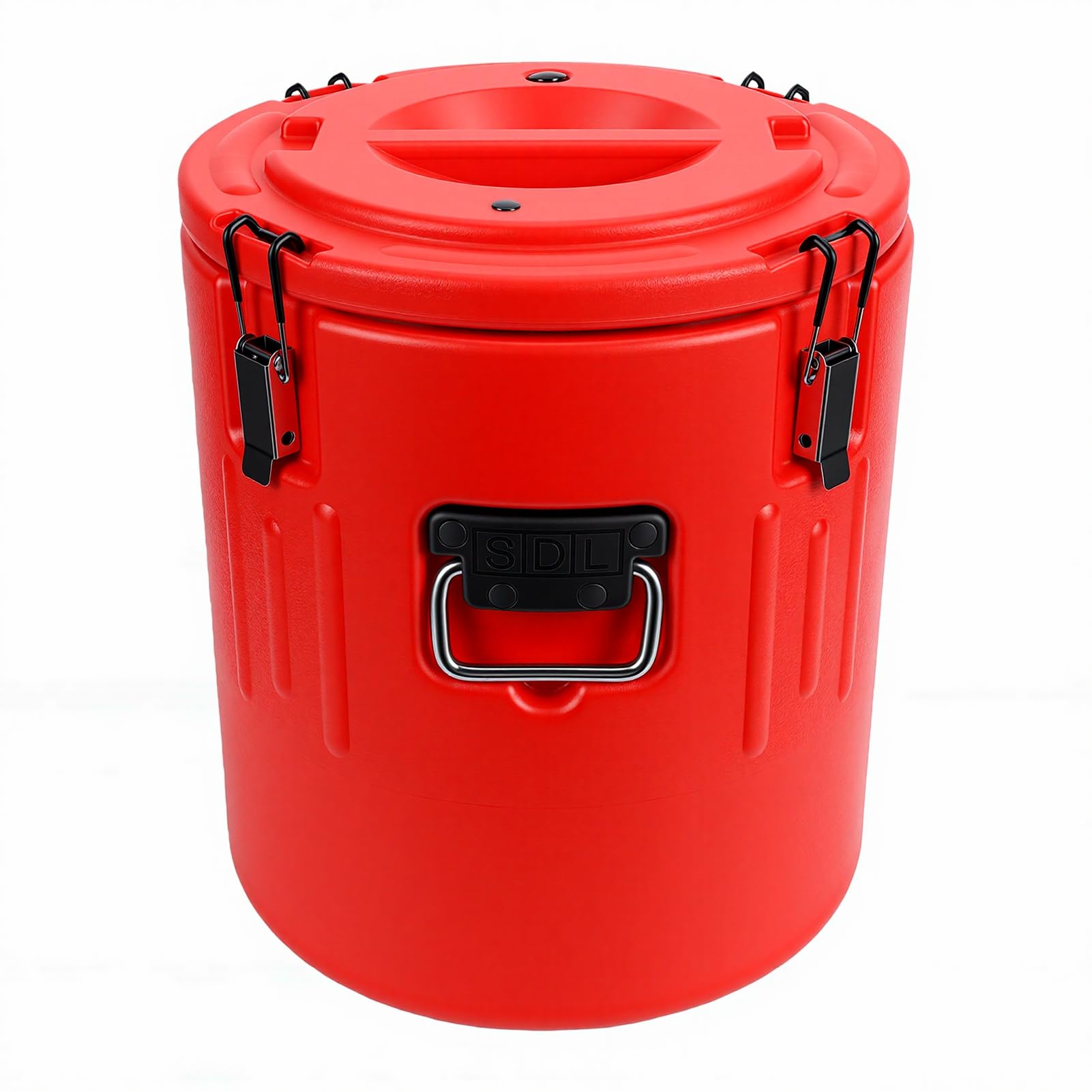 Contenedor Aislado Comercial, Cubo de Almacenamiento de Alimentos Fríos y Calientes de Acero Inoxidable de 40 Litros, con Retención de Temperatura las 24 Horas y Tapa Sellada, Ideal para