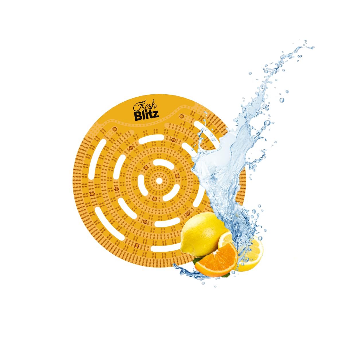 Sitko do pisuaru o zapachu DISC 2.0, wkładka do pisuaru, 10 sztuk, sitko do pisuaru, efekt świeżości 30 dni, ochrona przed zapachami do toalet, ochrona przed pryskaniem - cytrusy