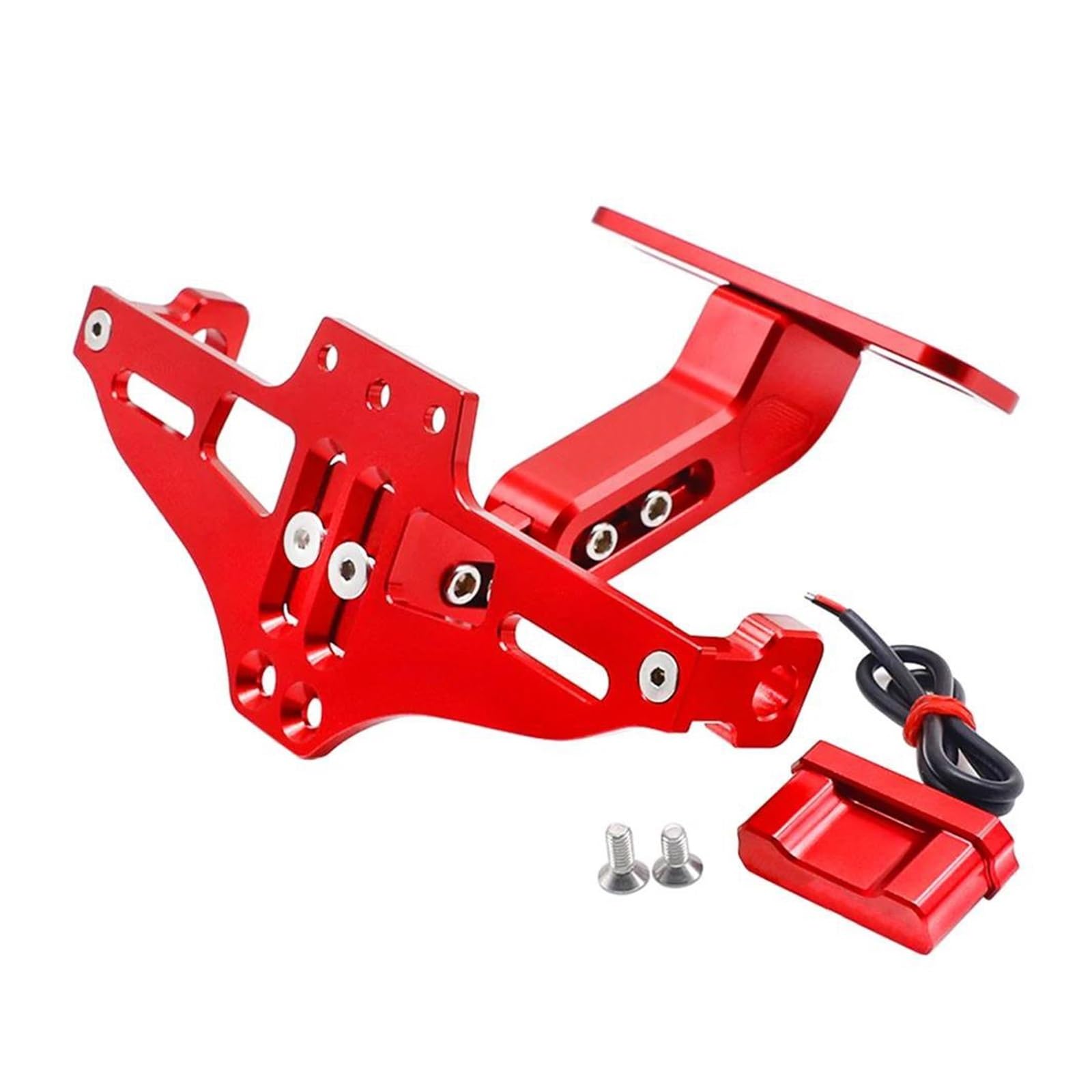 Porta Targa Moto Per SYM Per MAXSYM TL 500 TL500 2019-2024 Portatarga Con Luce Integrata Portatarga Posteriore Sottocoda(rosso)