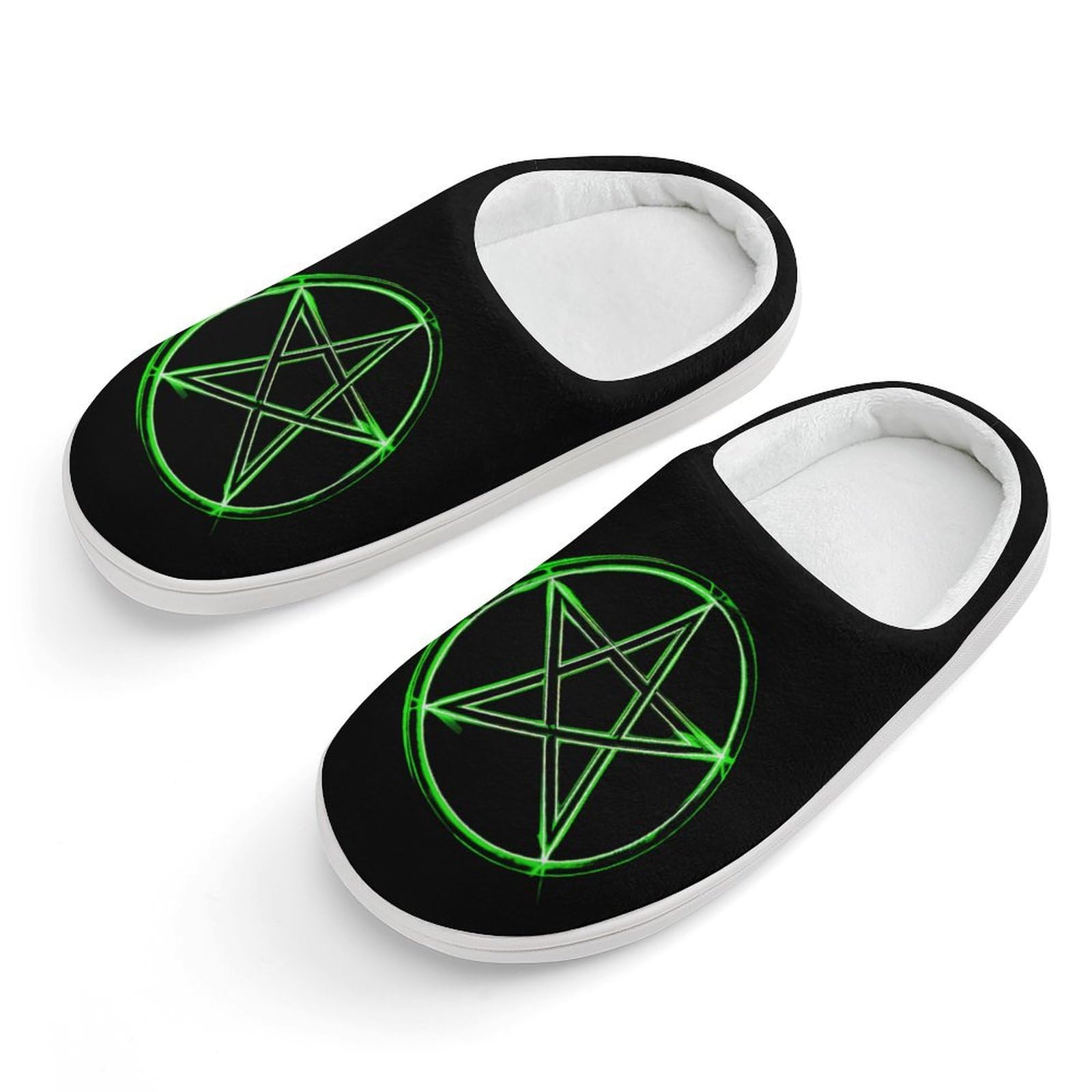 Pentagram Glow In Dark Cute Cotton Slippers Anti-slip House Shoes Funny Slipper Indoor Outdoor