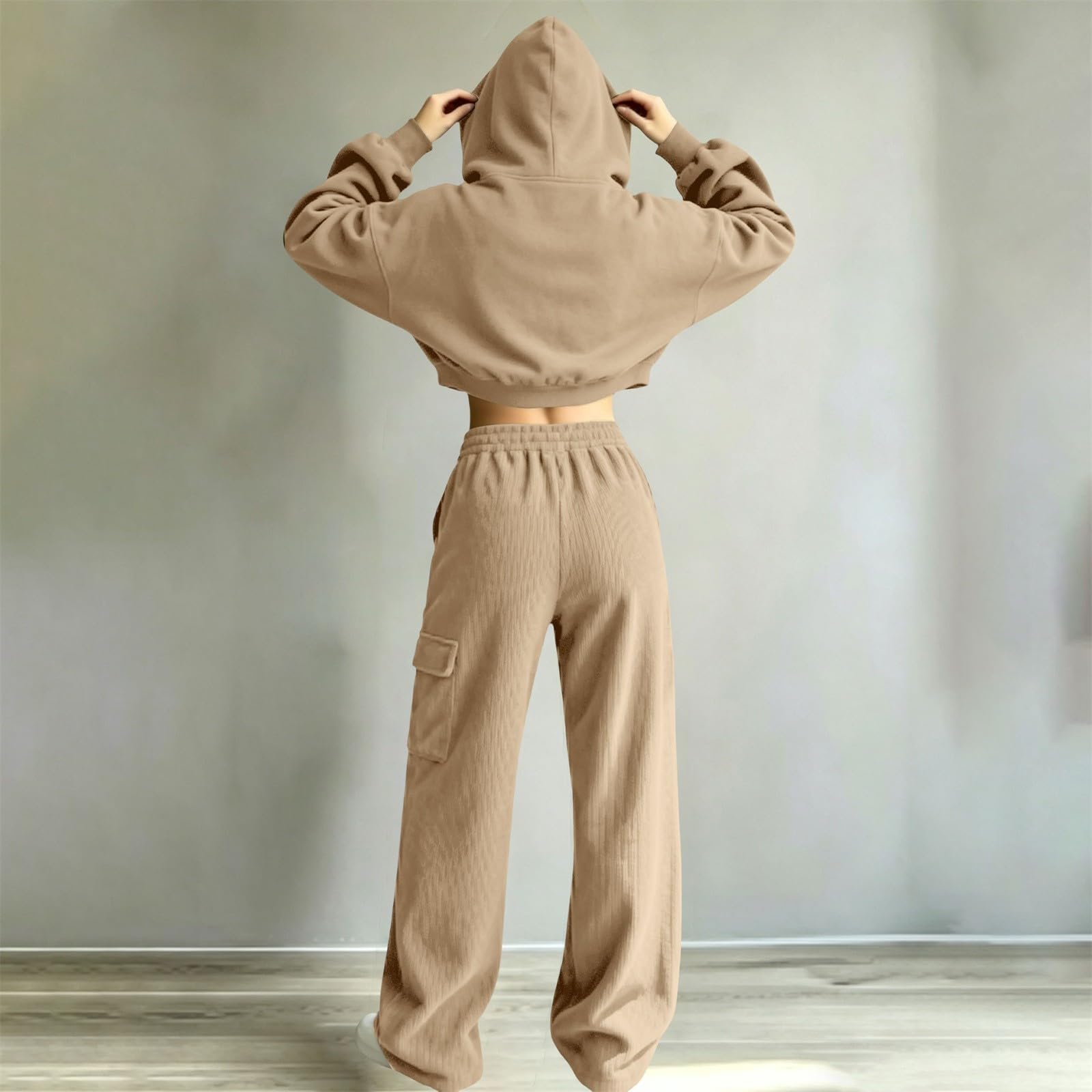 Pantaloni cargo da donna, leggeri, a nido d'ape, da lavoro, larghi, con | Pantaloni traspiranti per il tempo libero, sportivi, con elastico in vita, morbidi, in tinta unita, stile boho, per vacanze