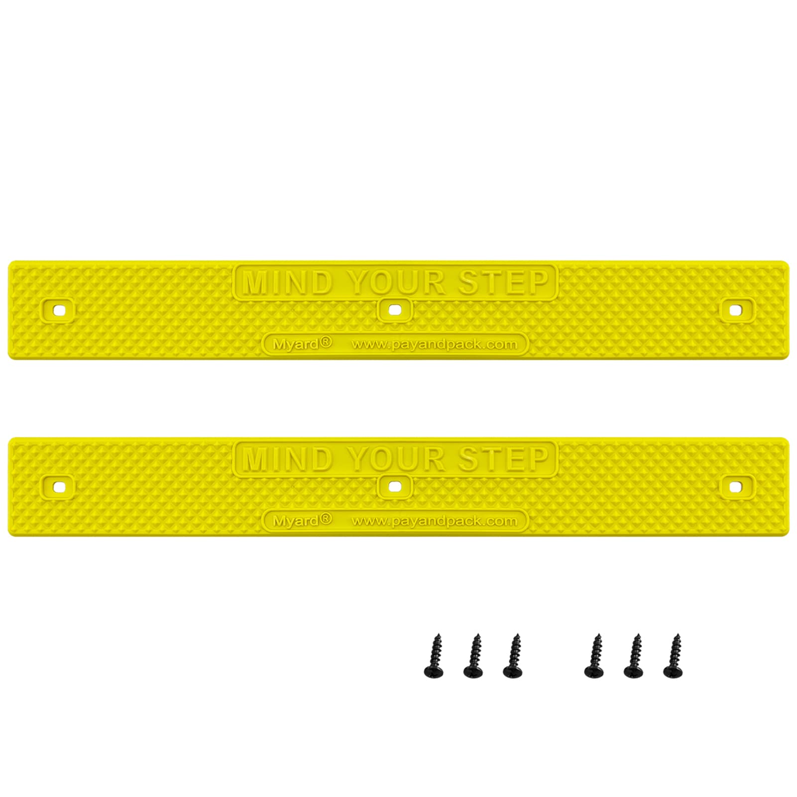 Myard Stair Treads 16"x2" with Screws Down Strip for Safety Stair Step Staircase Increase Safety on Slippery Stairs, Non-Slip, Footgrip, Antislip