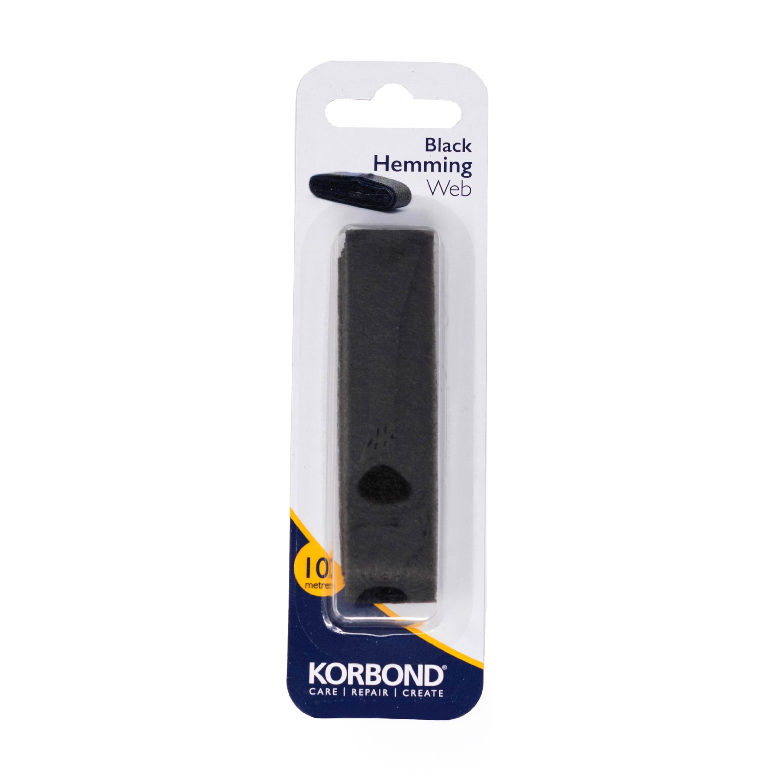 Korbond Hemming Web - 10m Iron On Sew Free Hemming Tape for Crafts, Curtains & Garments