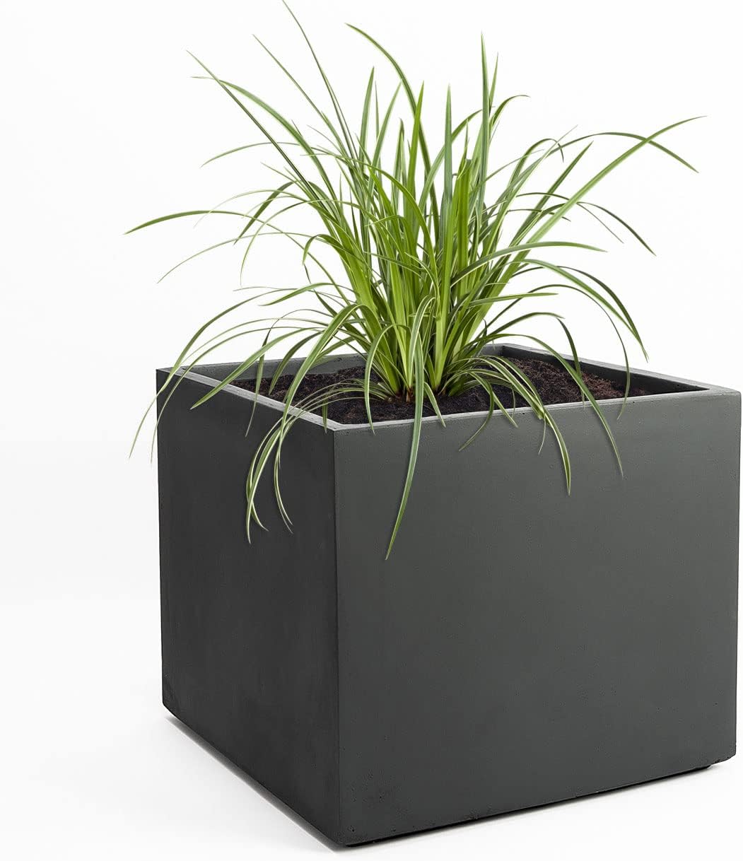 Pflanzwerk® Planter CUBE Anthracite 23x23x23cm *Frost resistant* *UV Protection* *European Quality*