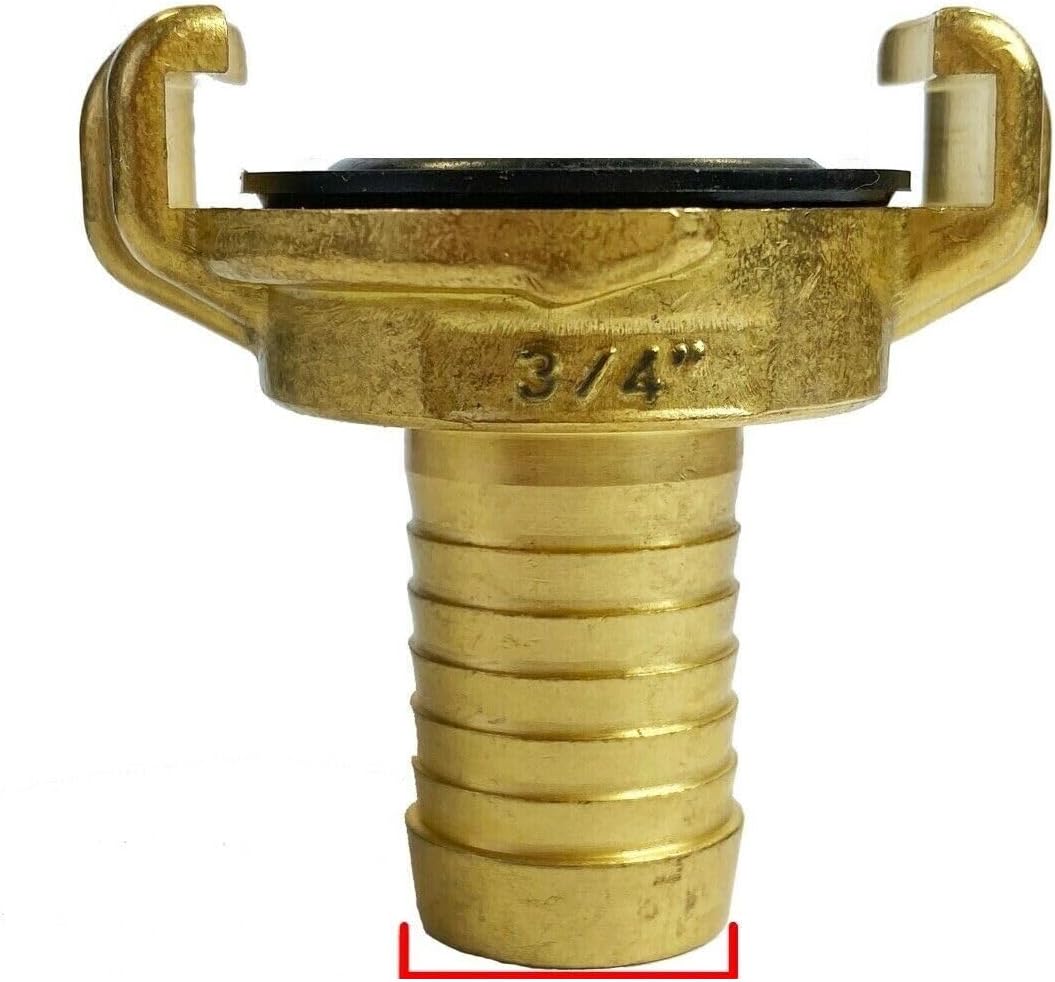 Brass GEKA Type Hose Quick Connect Adapter Claw Fitting Pipe Splitters Lance 3/4 1/2 Male Female (3/4" Hose Tail Barb)