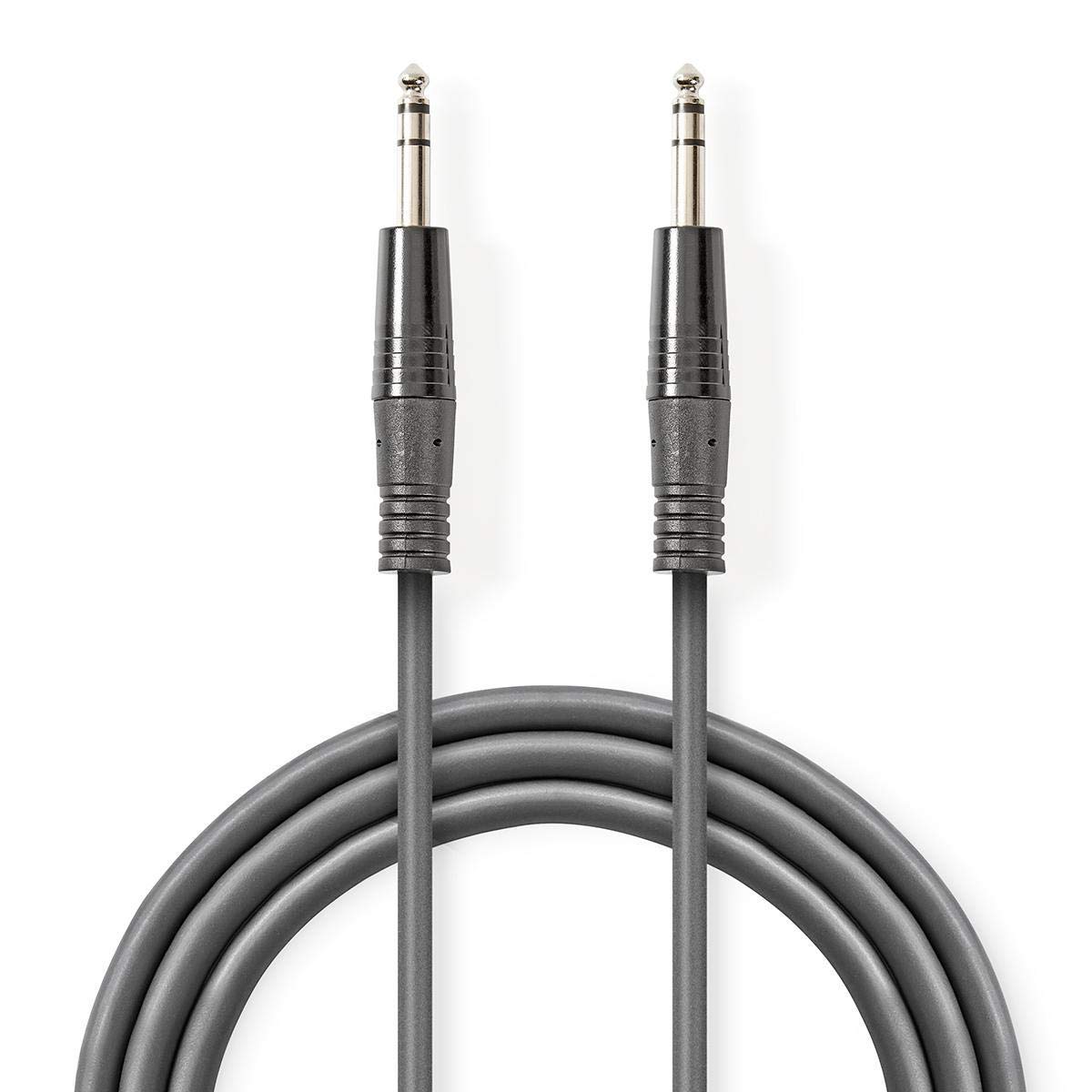 Nedis Stereo-Audiokabel - 6.35 mm Stecker - Vernickelt - 3.00 m - Rund - Dunkelgrau