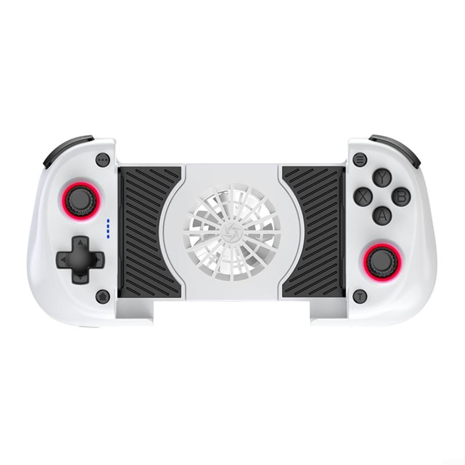 Manette de jeu mobile sans fil avec ventilateur de refroidissement et joysticks à effet Hall, batterie 20H pour Android et iOS (noir)
