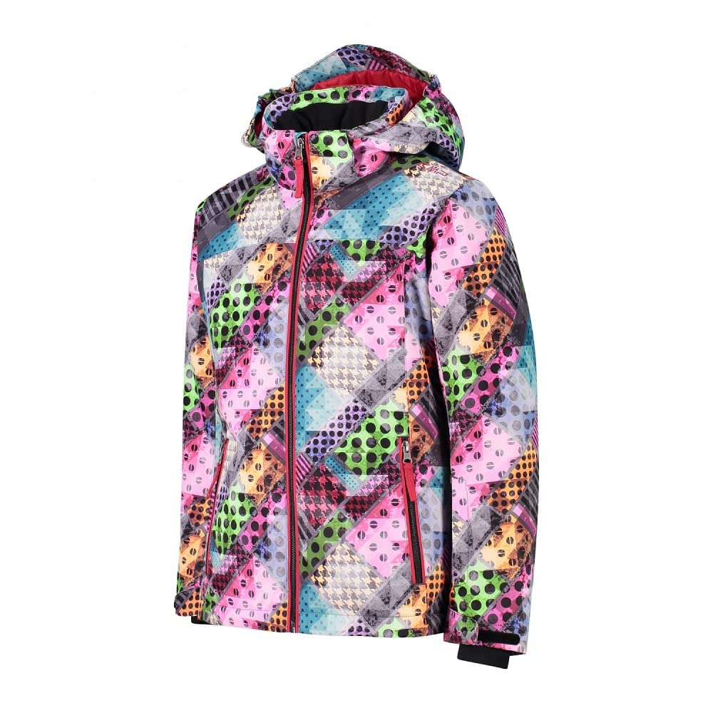 CMP - Veste de ski enfant en sergé avec capuche amovible, Bégonia-Titane, 152