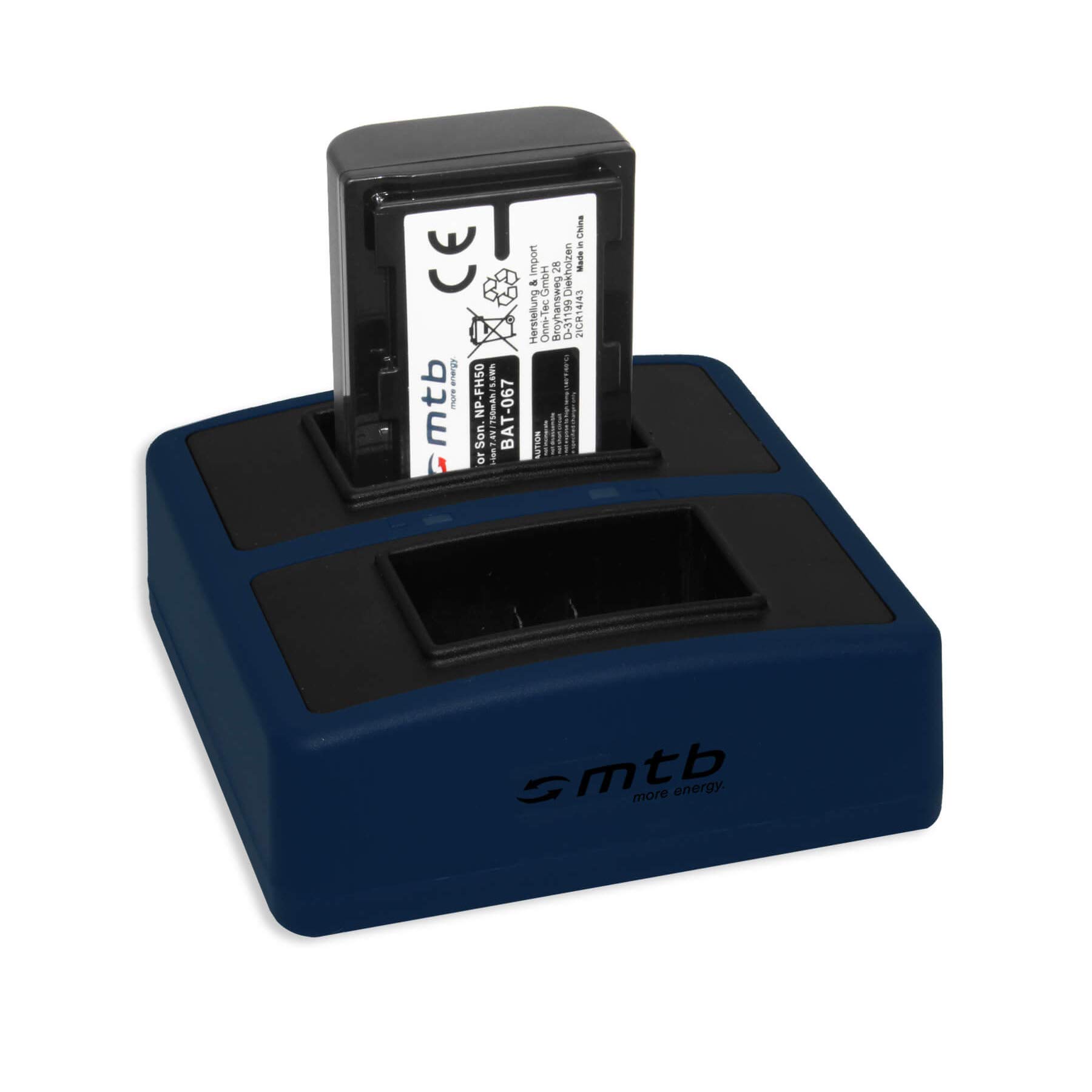 Batterie + Double Chargeur Compact (USB) Compatible avec NP-FH50, FP50 / Compatible avec Sony DSC-HX1, HX100(V), HX200(V) / Alph