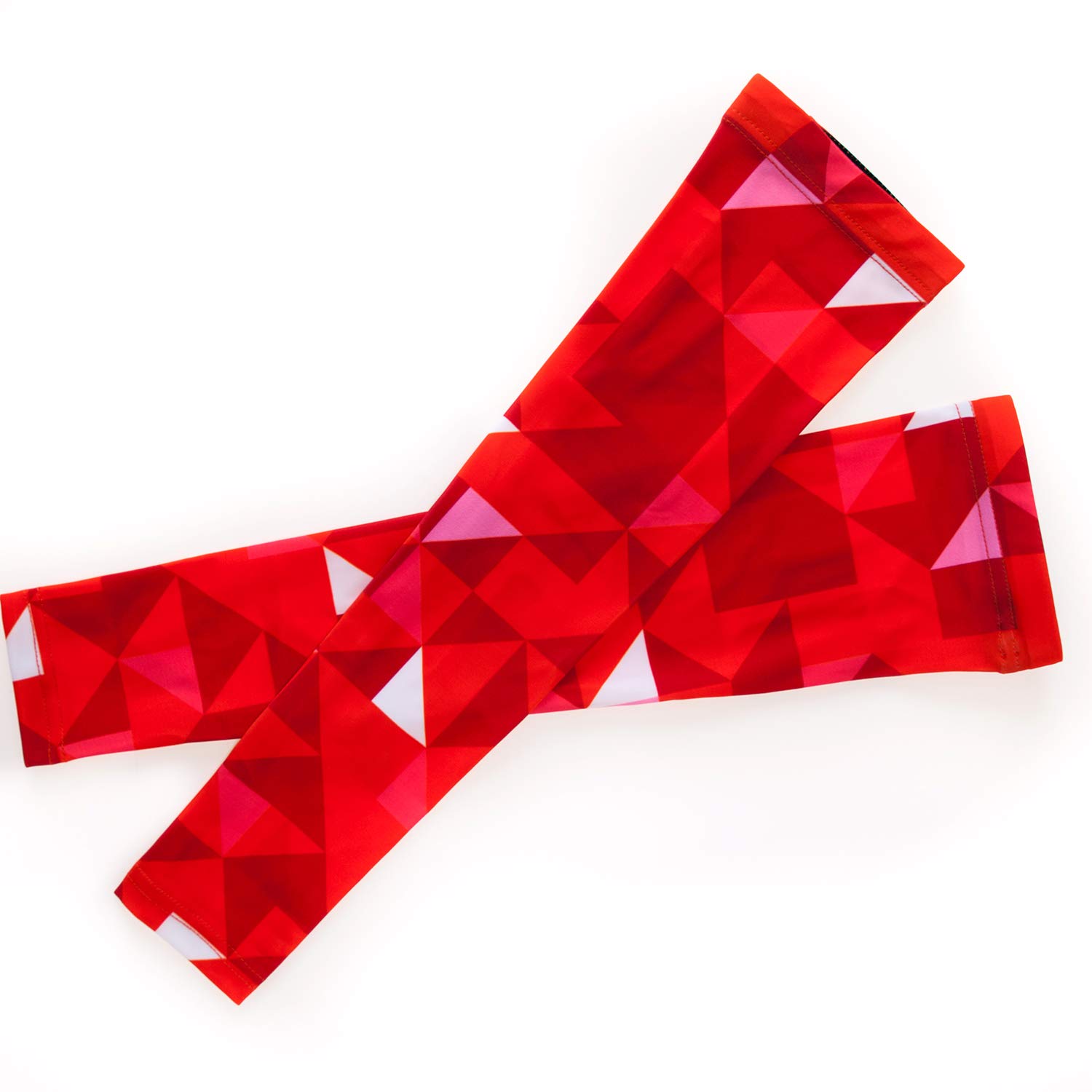 Cycling Armwarmers for Womem Men Arm Sleeves UV Protection Red M