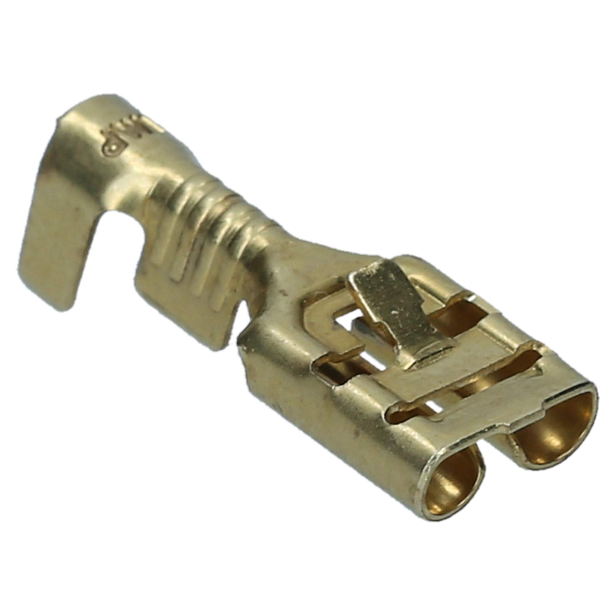 100 Stück Cembre Flachsteckhülse unisoliert mit Rastnase 6,3 0,8/1-2,5mm² I Industriequalität vom deutschen Händler | Industriequalität BN-FAR608 - Spade Terminal Kabelschuh für Elektroinstallation, Kabelreparatur und Werkstatt-Projekte
