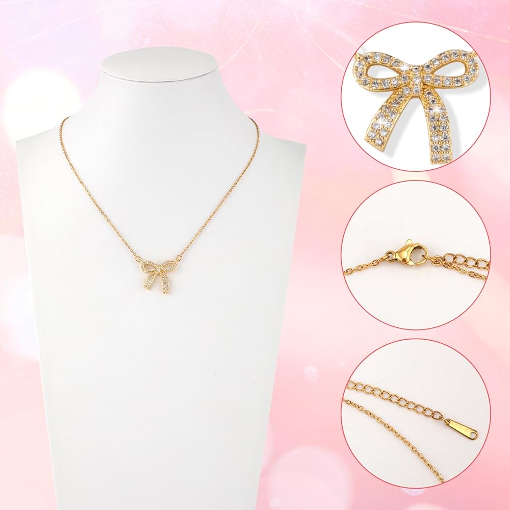 ネックレス・ペンダント Small Ribbon Necklace #7734 Small Ribbon Necklace #7734 Gold by Numbering – The Modu Shop