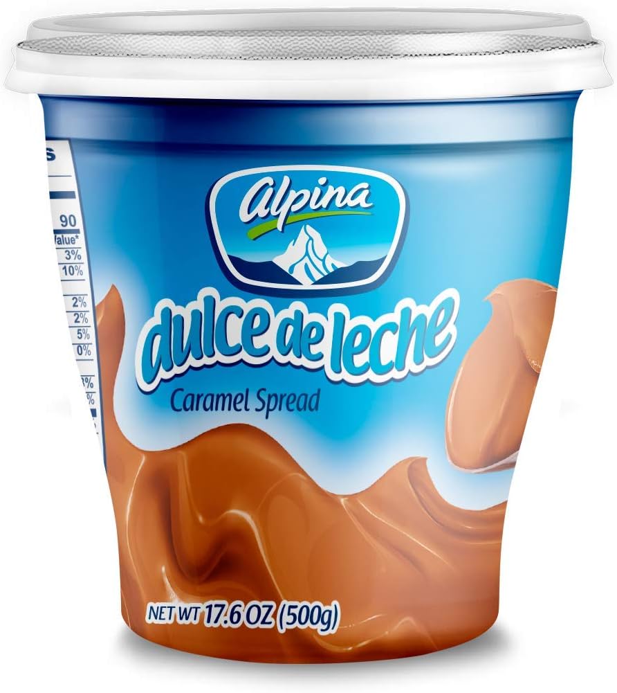 Dulce de Leche by Alpina | Arequipe Alpina | Indulgent Caramel Sauce | Pairs with Cakes, Apples, or Over Ice Cream – Great for Alfajores, Obleas or in your favorite toast or Pancake – 1 Pack x 17.6 oz