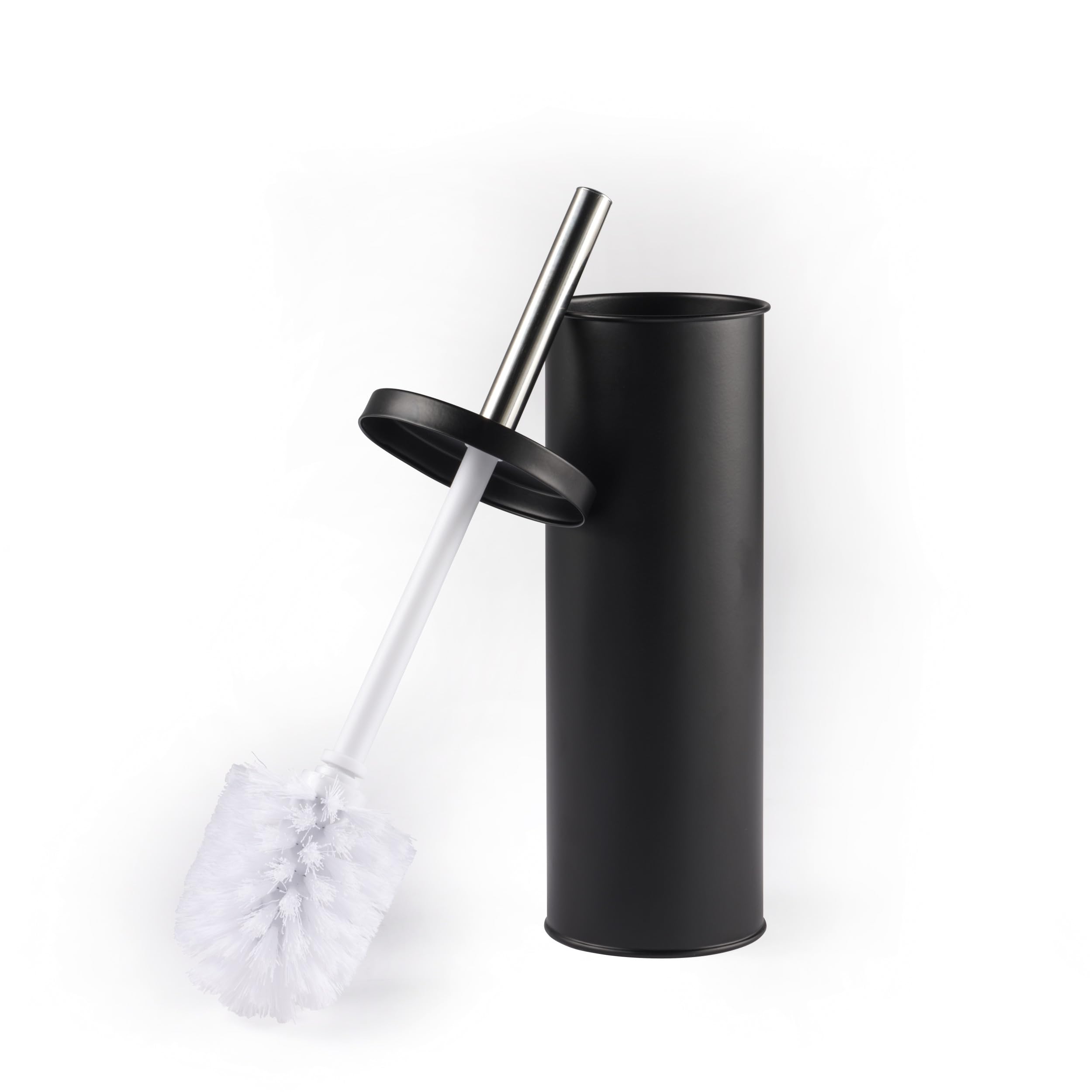 Beldray La059451blkfeu7 Toilet Brush And Holder Set - Bathroom Toilet Bowl Cleaning Brush With Stiff Bristles Hygiene Holder With Lid Slim For Easy Storage