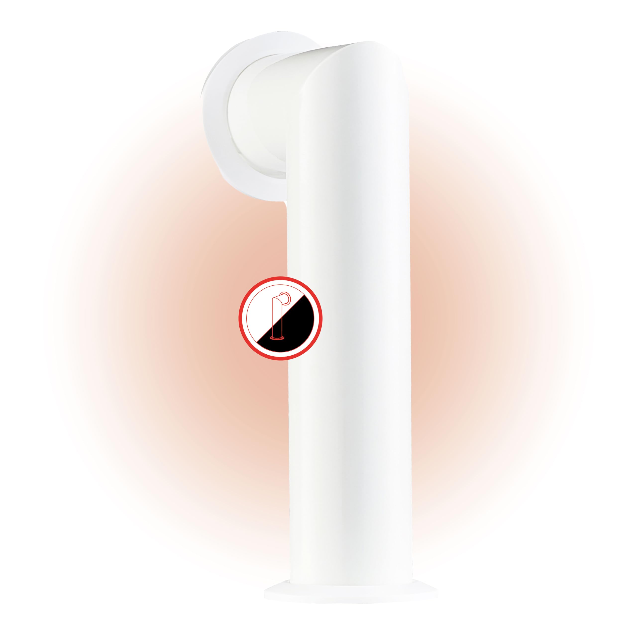 KAMINIO Stove Pipe MAX for Electric Fireplaces - Replica of a Flue Pipe with Rosette - Includes Mounting Material (White)