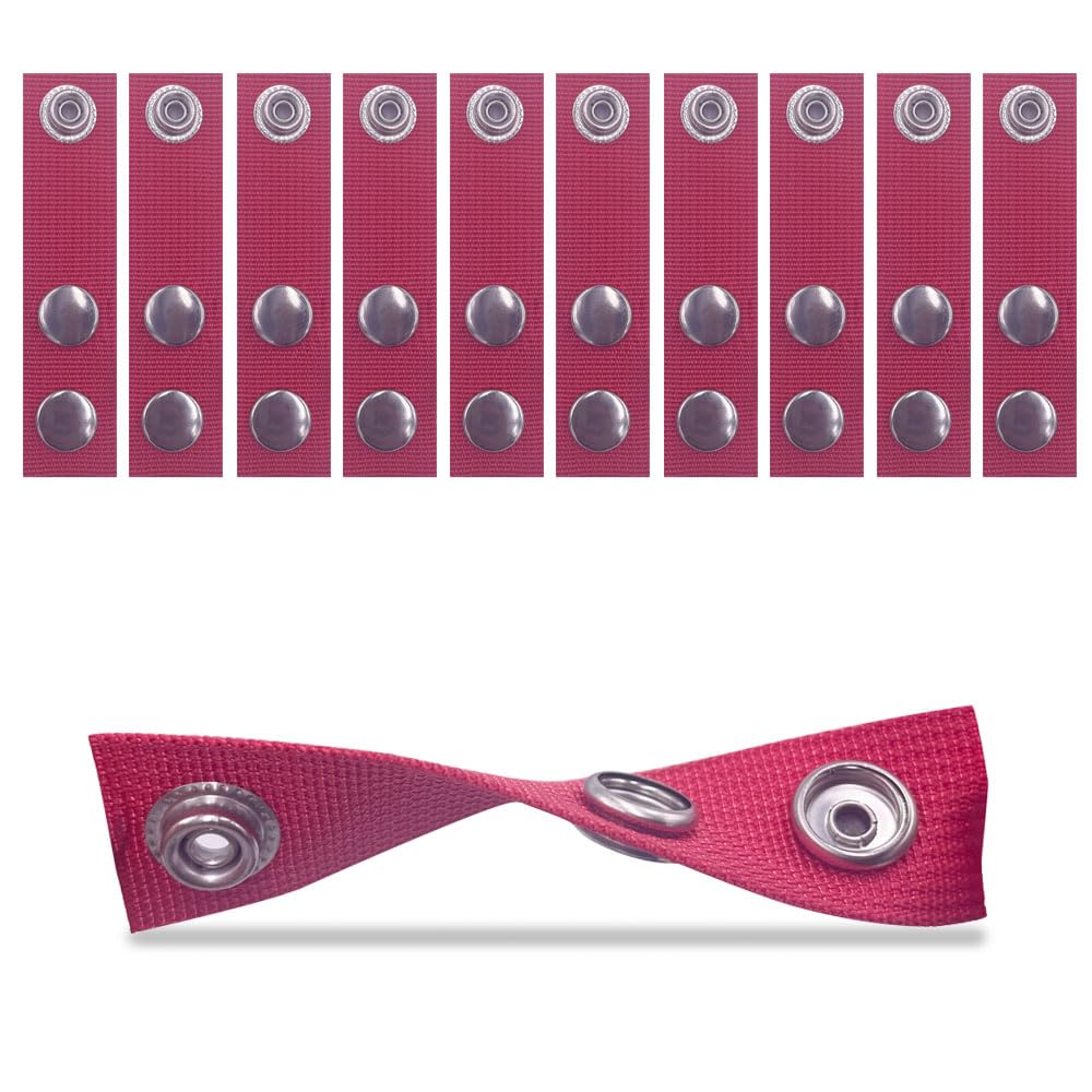 Boat Cover Snap Extender for Boat Canvas,Steel Snap Extender,Extension Sizes 2"~3" (Red, 10pack) — image 1