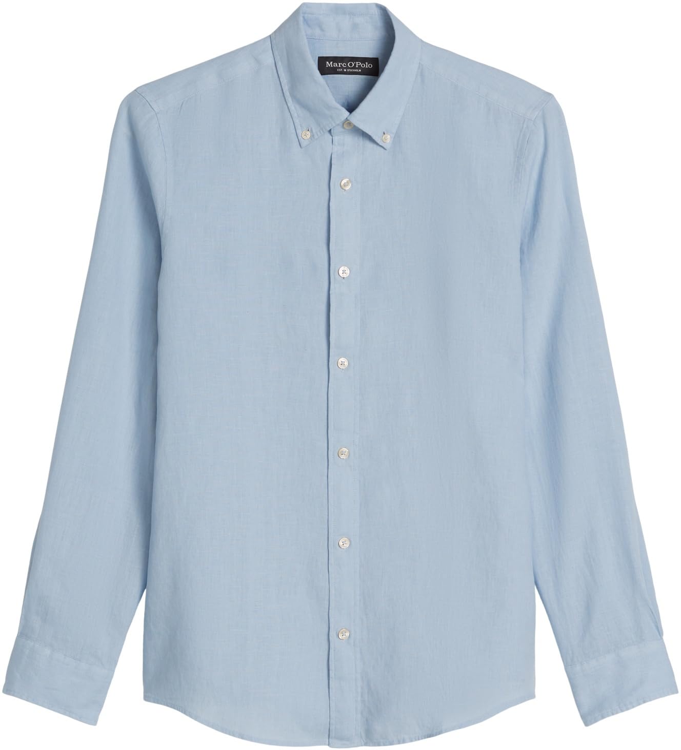 Marc OߴPolo Uomo Camicia in lino con colletto con bottoni shaped fit