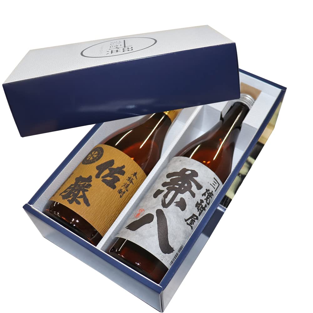 Amazon.co.jp: 銘酒撰 麦焼酎 飲み比べセット 2本セット 兼八 佐藤 麦