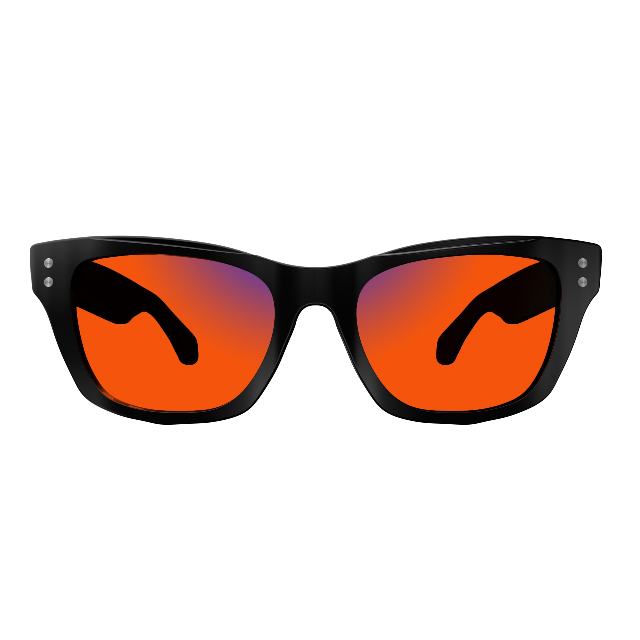 Next-Gen Panache Amber Glasses – Jet Black Frame, 100% Blue Light Blocking, UV Protection | For Sleep, Eye Strain & Light Sensitivity Relief | Ideal for Coders & IT Professionals – Unisex