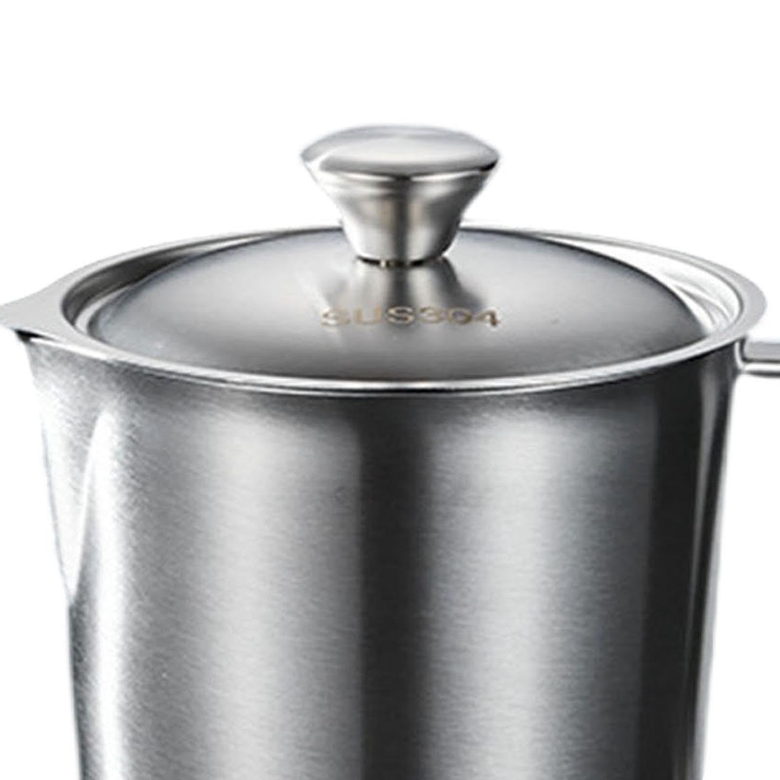 Messbecher Edelstahl Messbecher Behälter mit Deckel Milchaufschäumkanne Große Kapazität Küchenmischkrug mit Handgriff Präzise Skalierung für Aufschäum, 1500 Ml
