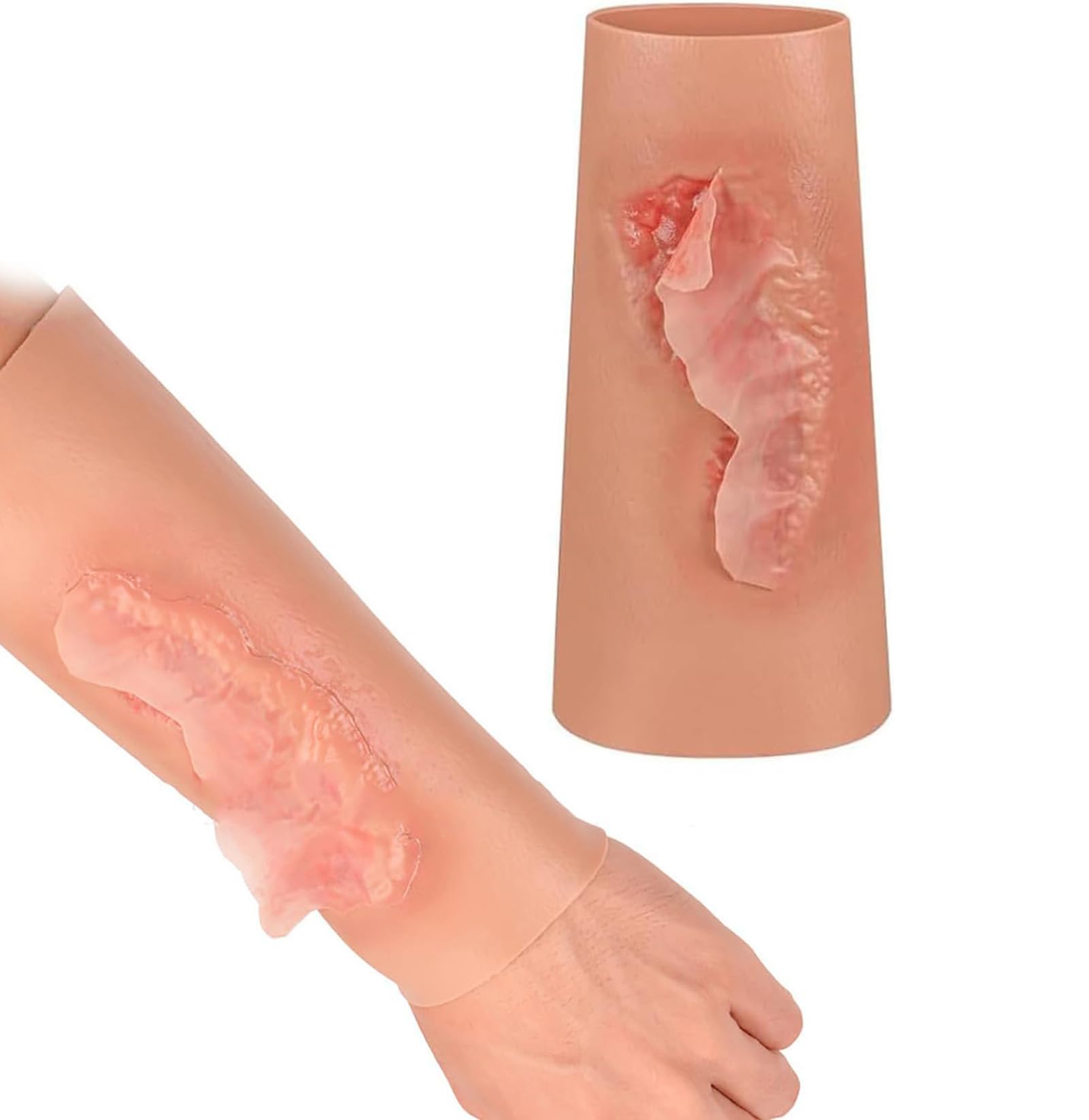 MYXJGNAIY Wearable Abrasion Wound Sleeve Model, Abrasion Wound Cuff Model, Wound Packing Trainer, Silicon Model, Wound Cleansing ment Model, for Classes
