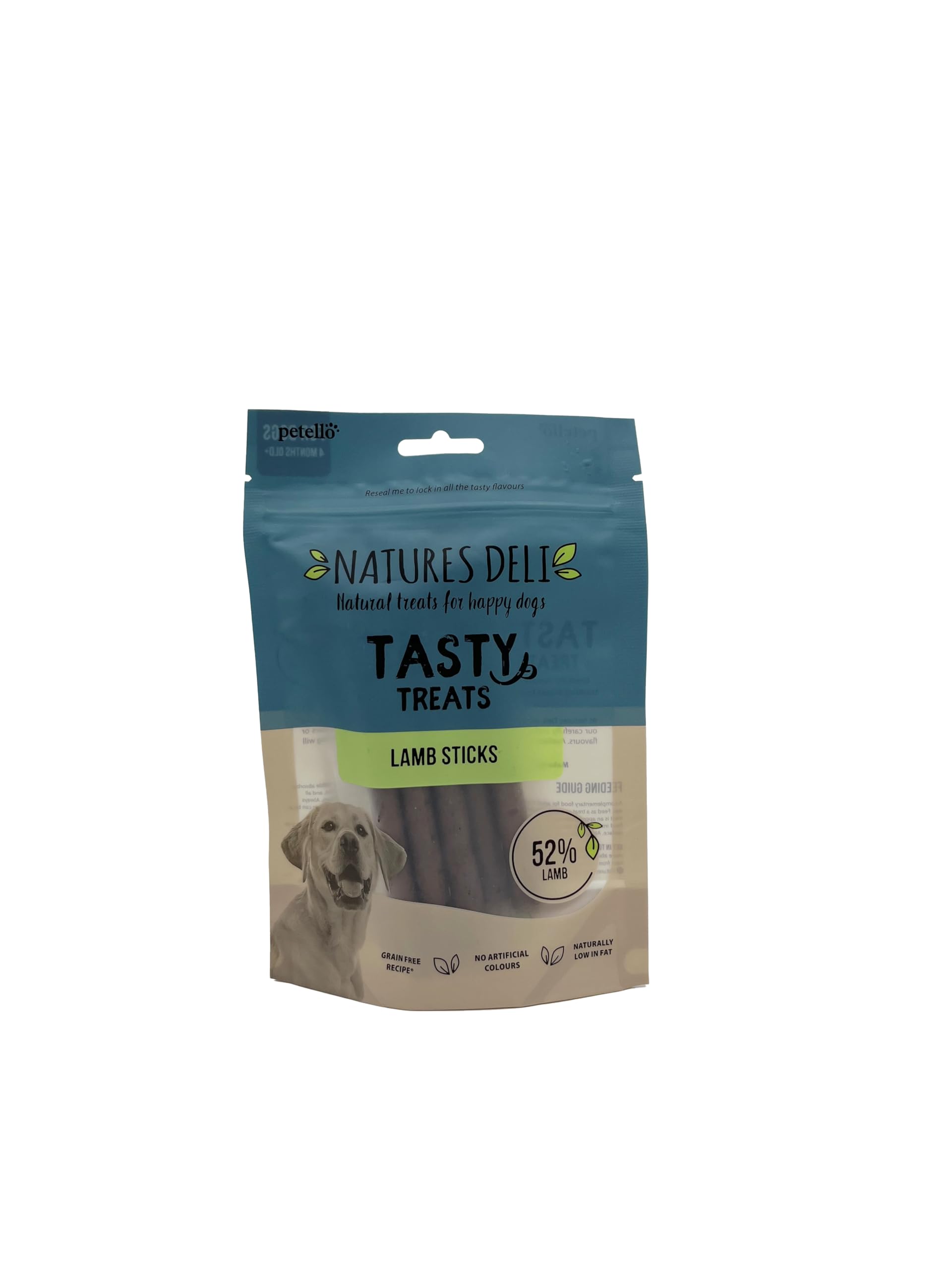 Petello Natures Deli Lamb Sticks Dog Treats - Grain 100G